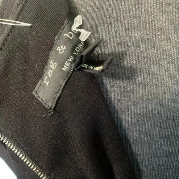 Rag & Bone Vela Cutout Shoulder Dress LBD Sheath Sleeveless Black Medium - Picture 8 of 8